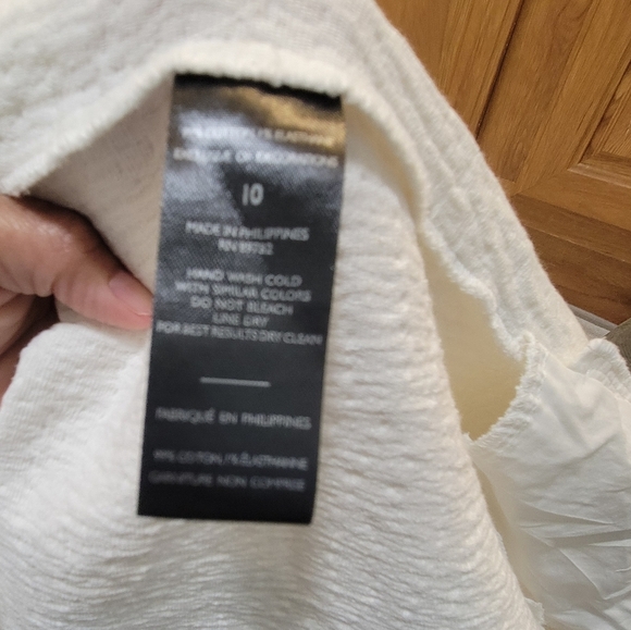 NATORI TEXTURED COTTON JACQUARD SHIFT DRESS. - Picture 12 of 13